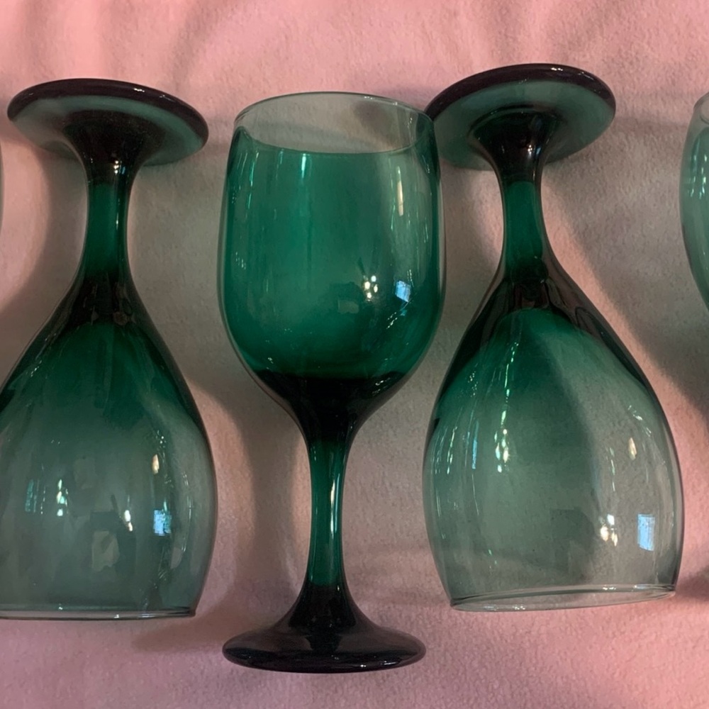 Emerald Green Wine Glass Set of 5